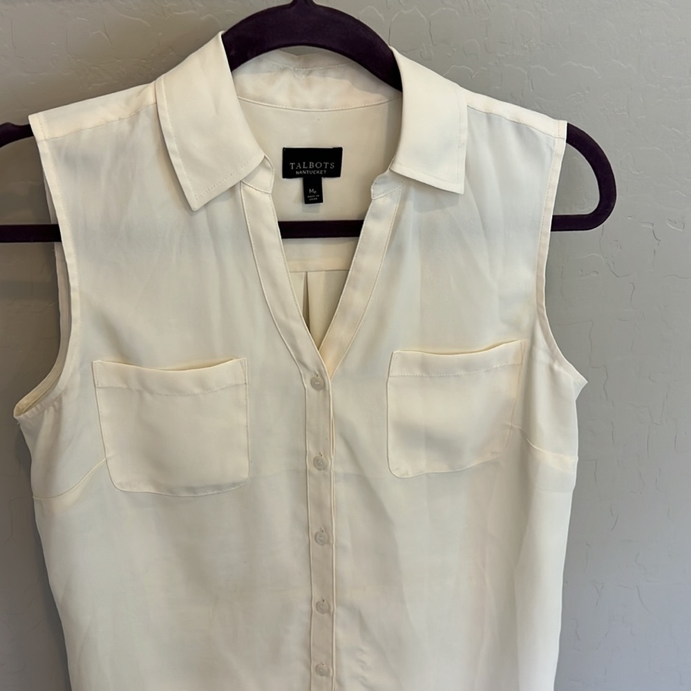 Talbots Size Mp Nantucket Button Tank Excellent! - image 2
